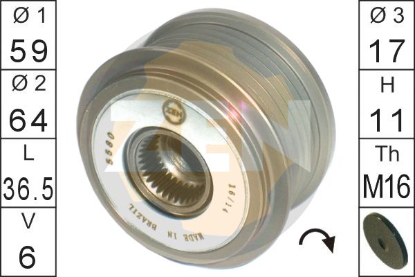Sistem roata libera, generator ZN5580 ERA