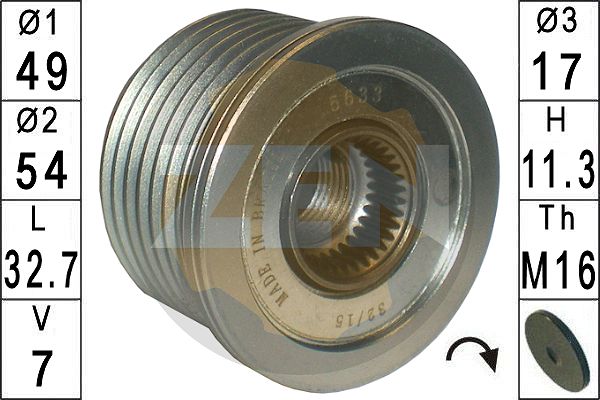 Sistem roata libera, generator ZN5633 ERA