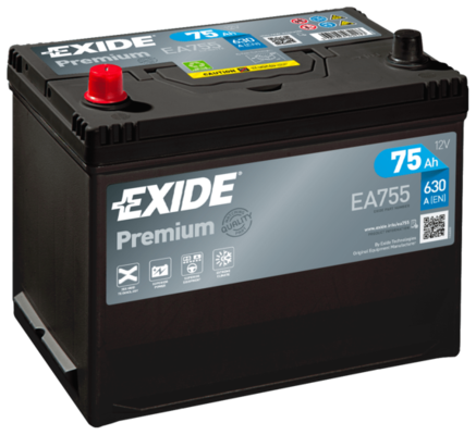 Baterie de pornire EA755 EXIDE 12V 75Ah