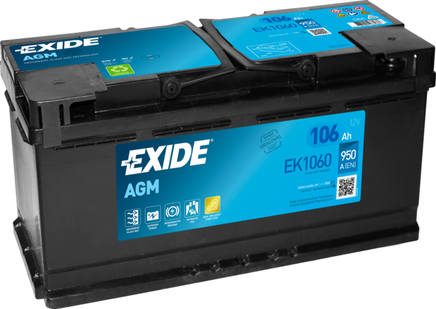 Baterie de pornire EK1060 EXIDE 12V 106Ah