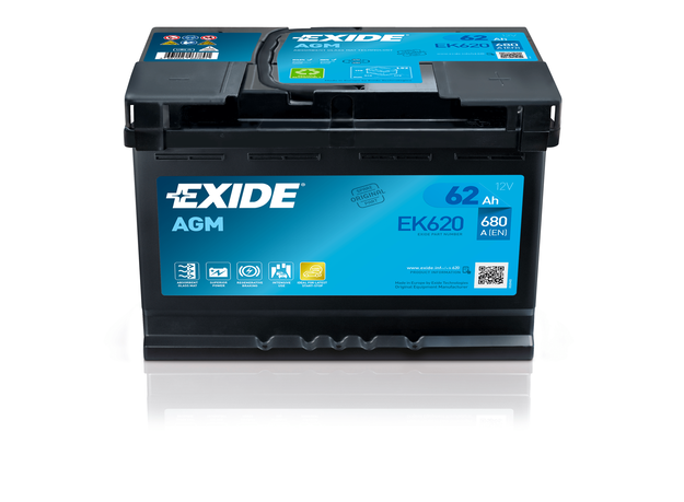 Baterie de pornire EK620 EXIDE 12V 62Ah