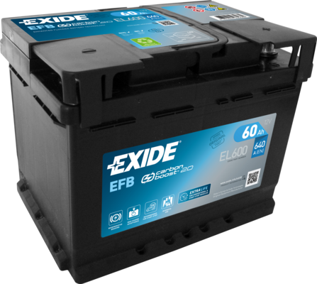Baterie de pornire EL600 EXIDE 12V 60Ah