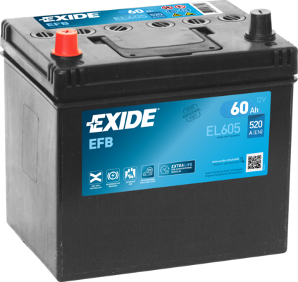 Baterie de pornire EL605 EXIDE 12V 60Ah