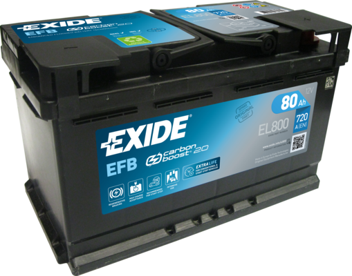 Baterie de pornire EL800 EXIDE 12V 80Ah