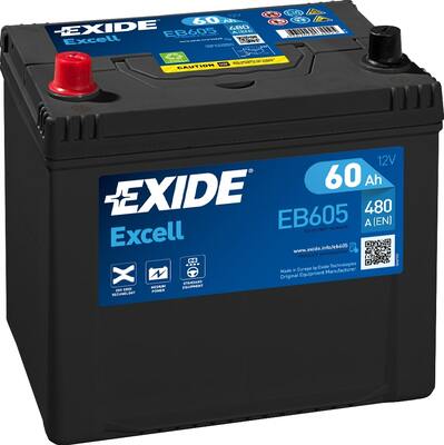 Baterie de pornire EB605 EXIDE 12V 60Ah