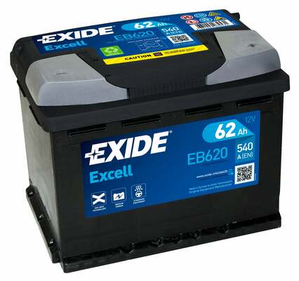 Baterie de pornire Exide Excell 12V 62Ah EN540 - EB620