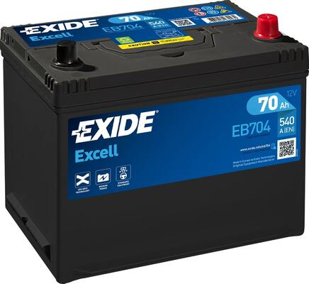 Baterie de pornire EB704 EXIDE 12V 70Ah