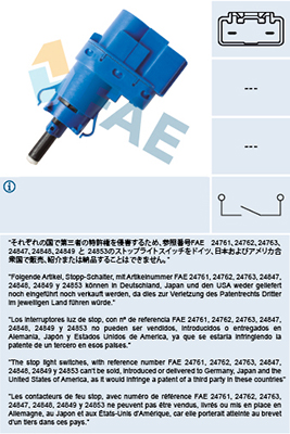 Comutator lumini frana 24853 FAE