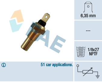 Senzor,temperatura lichid de racire 31390 FAE