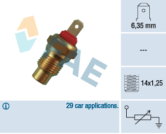 Senzor,temperatura lichid de racire 31590 FAE