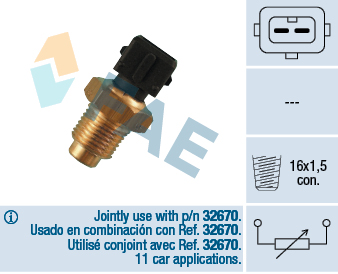 Senzor,temperatura lichid de racire 32540 FAE