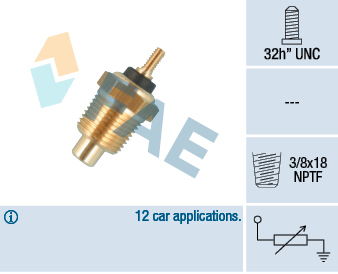 Senzor,temperatura lichid de racire 32713 FAE