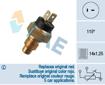 Senzor,temperatura lichid de racire 34030 FAE