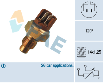 Senzor,temperatura lichid de racire 34130 FAE