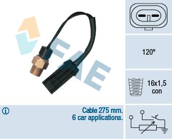 Senzor,temperatura lichid de racire 34380 FAE