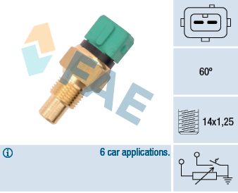 Senzor,temperatura lichid de racire 34425 FAE