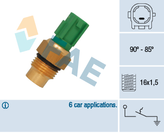 Comutator temperatura, ventilator radiator 36711 FAE