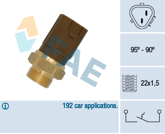 Comutator temperatura, ventilator radiator 36720 FAE