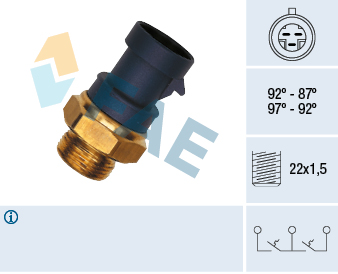 Comutator temperatura, ventilator radiator 37910 FAE