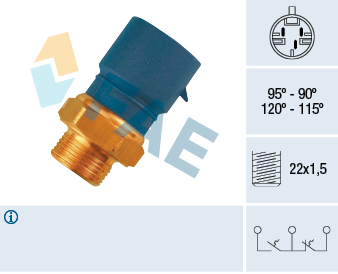 Comutator temperatura, ventilator radiator 38235 FAE