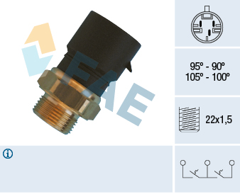 Comutator temperatura, ventilator radiator 38310 FAE