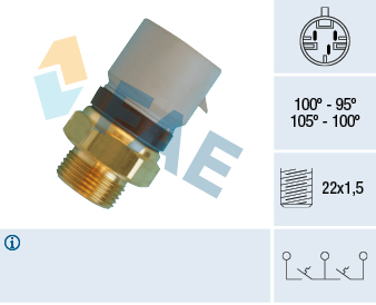 Comutator temperatura, ventilator radiator 38360 FAE