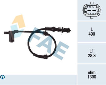 Senzor,turatie roata 78077 FAE