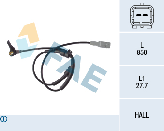 Senzor,turatie roata 78087 FAE