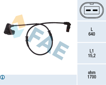 Senzor,turatie roata 78092 FAE