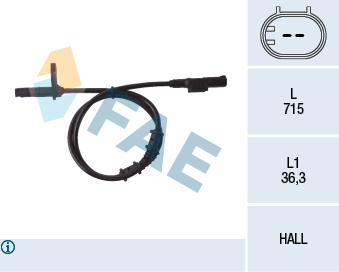 Senzor,turatie roata 78107 FAE