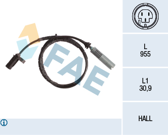Senzor,turatie roata 78139 FAE