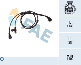Senzor,turatie roata 78172 FAE