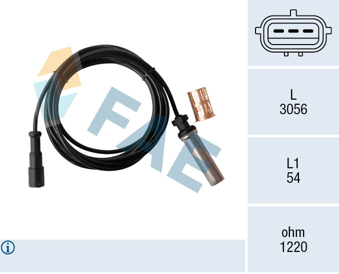 Senzor,turatie roata 78560 FAE