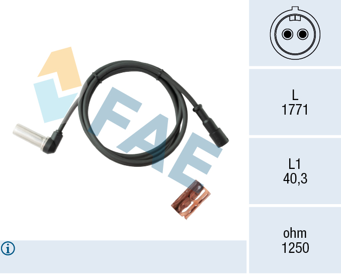 Senzor,turatie roata 78646 FAE
