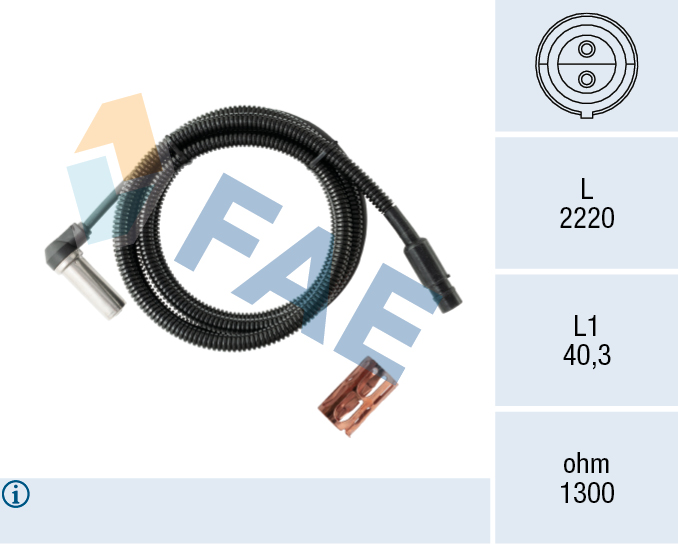 Senzor,turatie roata 78664 FAE