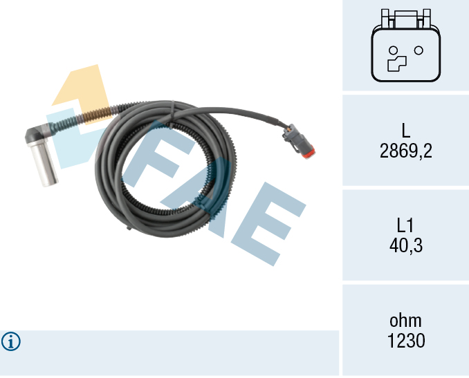 Senzor,turatie roata 78682 FAE