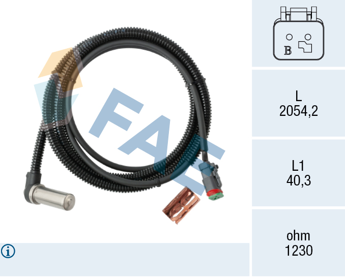 Senzor,turatie roata 78683 FAE