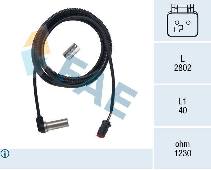 Senzor,turatie roata 78743 FAE