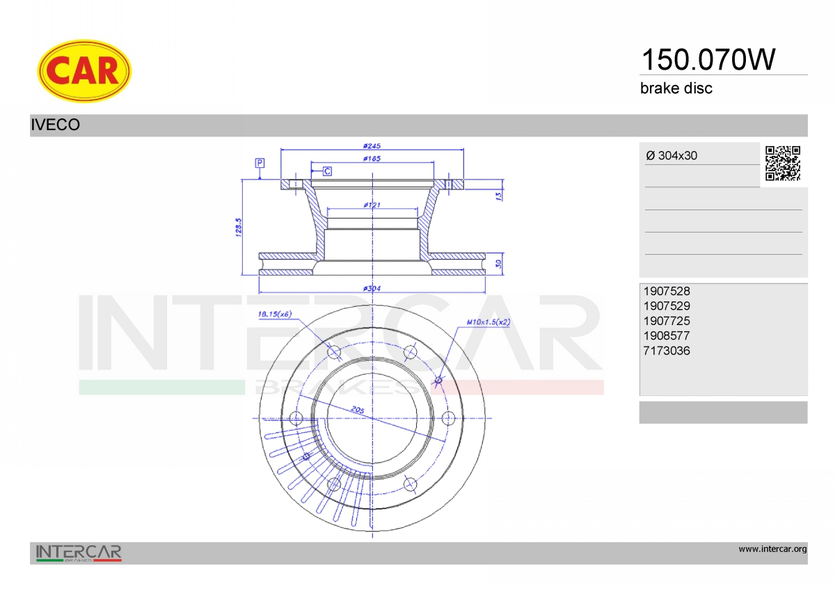 Disc frana 150.070W CAR