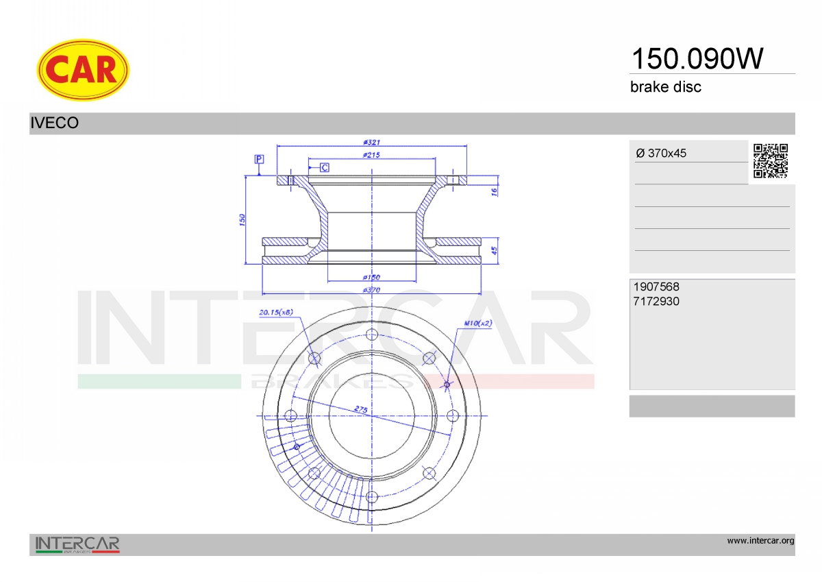 Disc frana 150.090W CAR