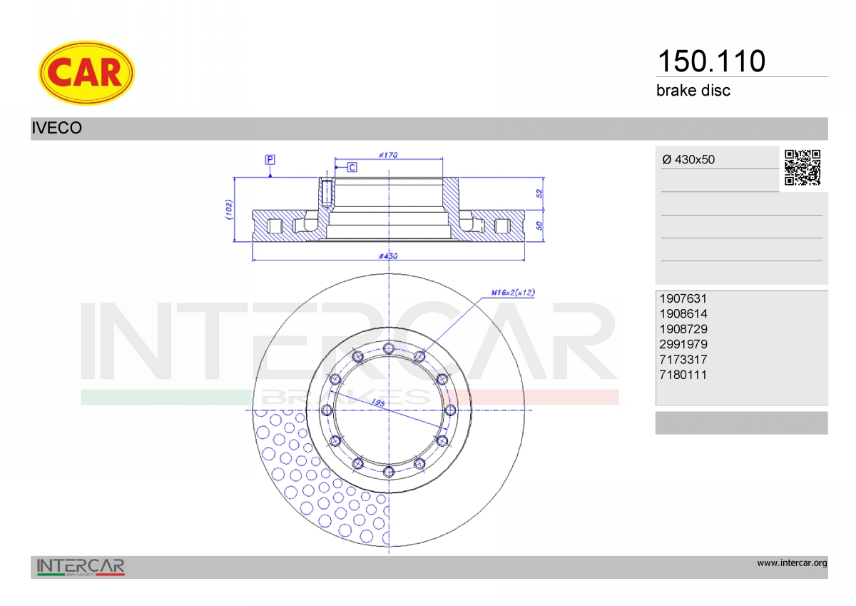 Disc frana 150.110 CAR