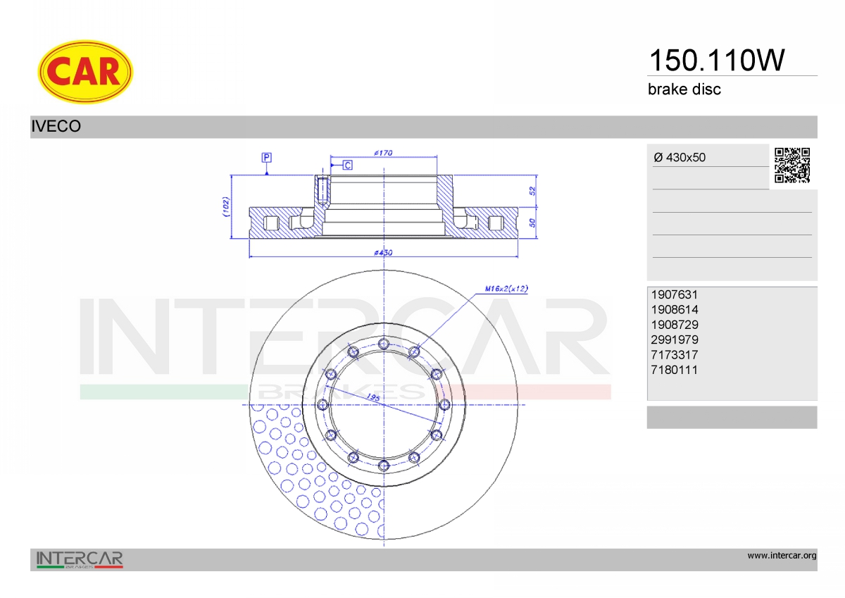 Disc frana 150.110W CAR