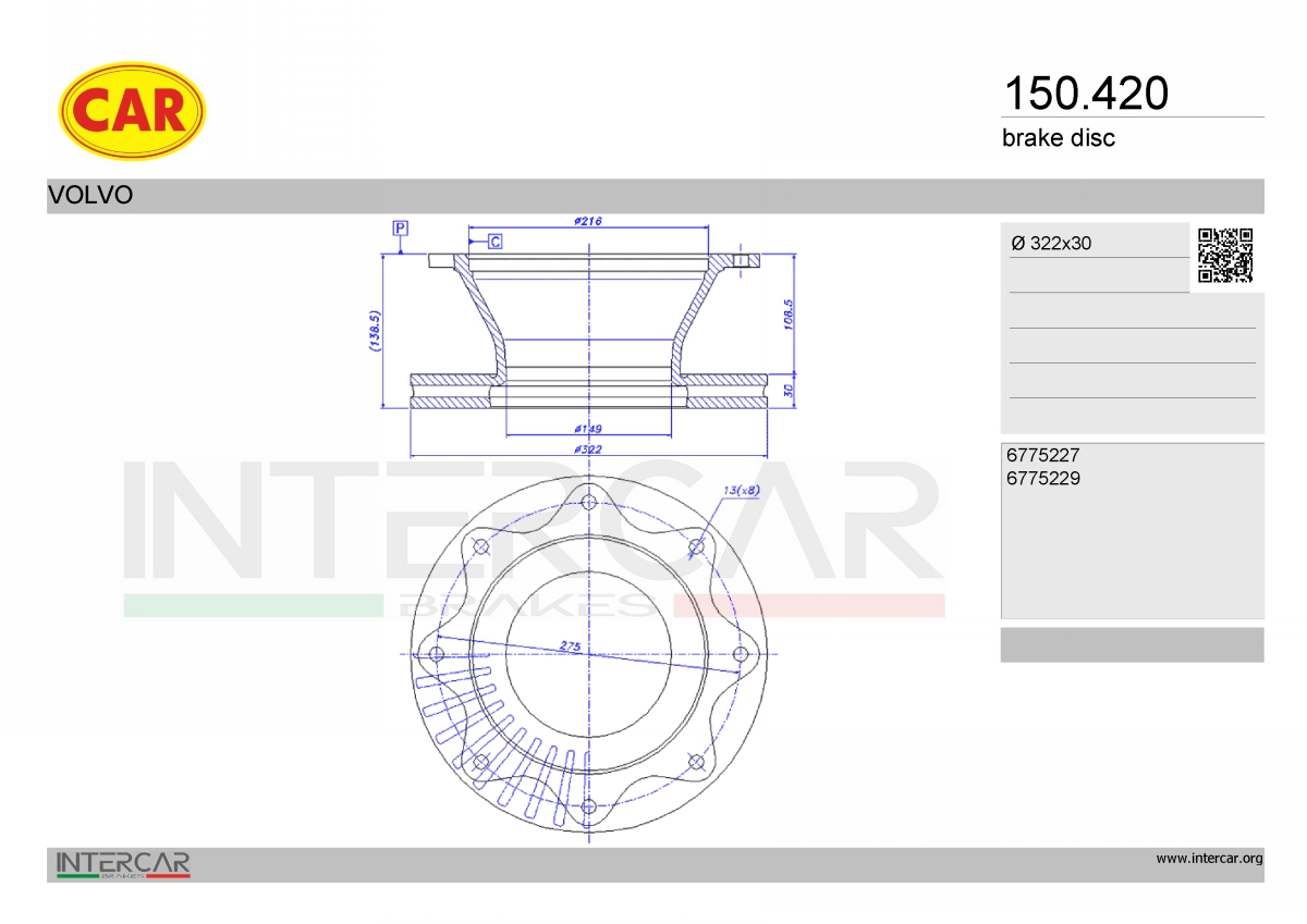 Disc frana 150.420 CAR