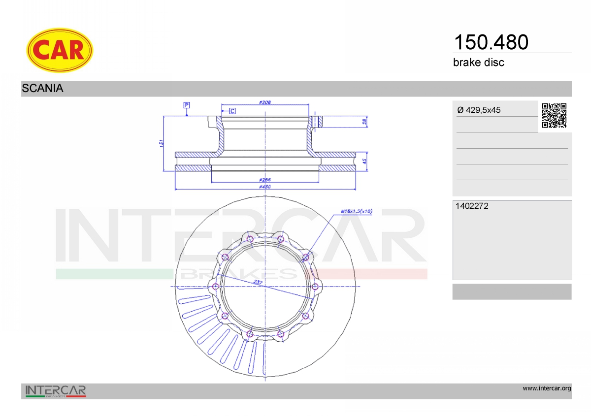 Disc frana 150.480 CAR
