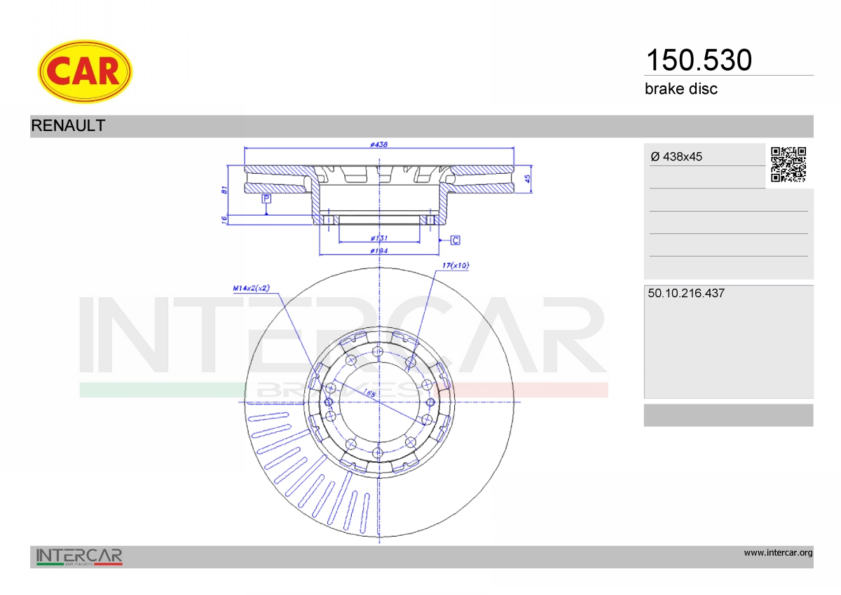 Disc frana 150.530 CAR