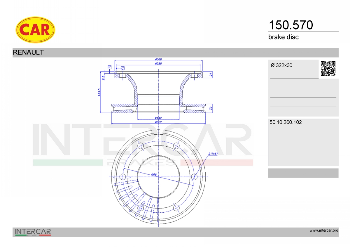 Disc frana 150.570 CAR