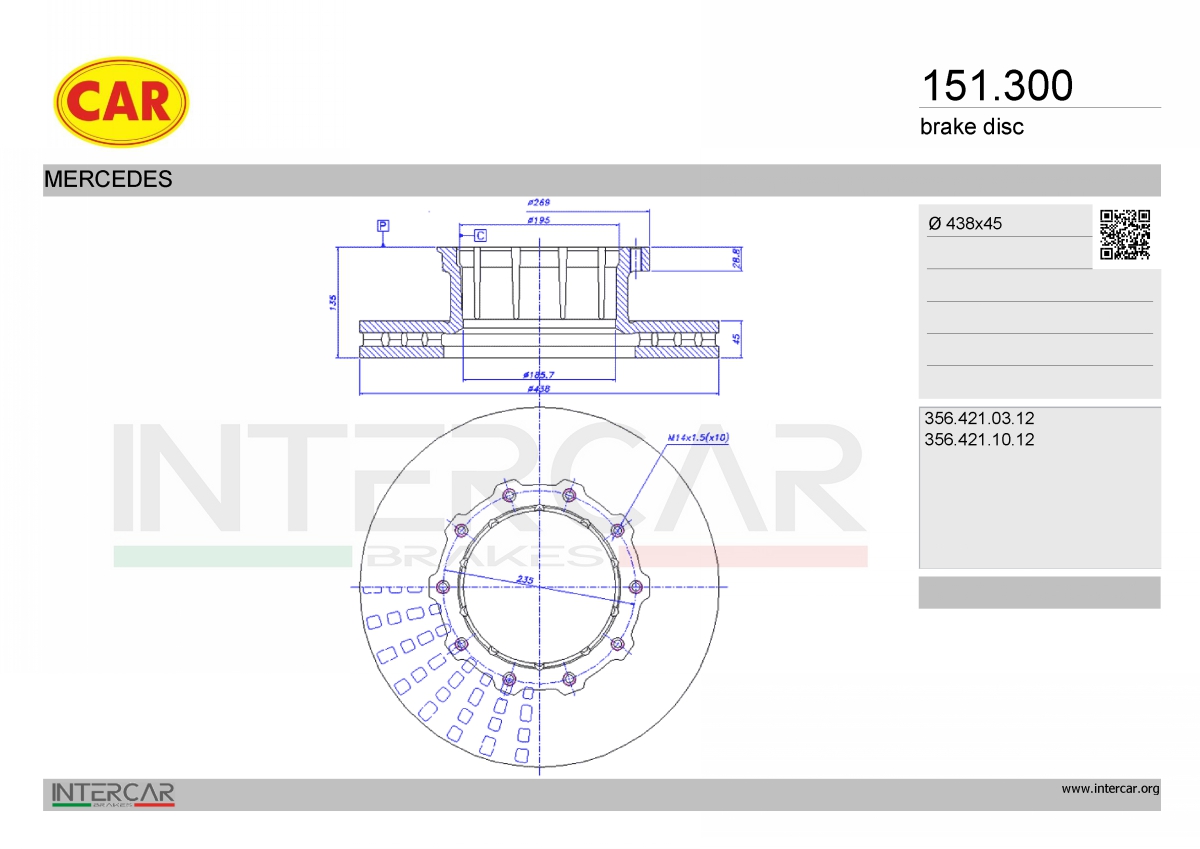 Disc frana 151.300 CAR