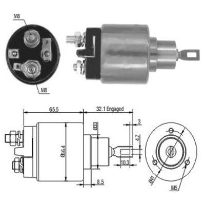 Solenoid, electromotor 46002 MEAT & DORIA