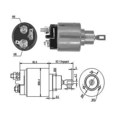 Solenoid, electromotor 46030 MEAT & DORIA