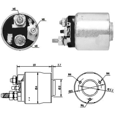 Solenoid, electromotor 46063 MEAT & DORIA